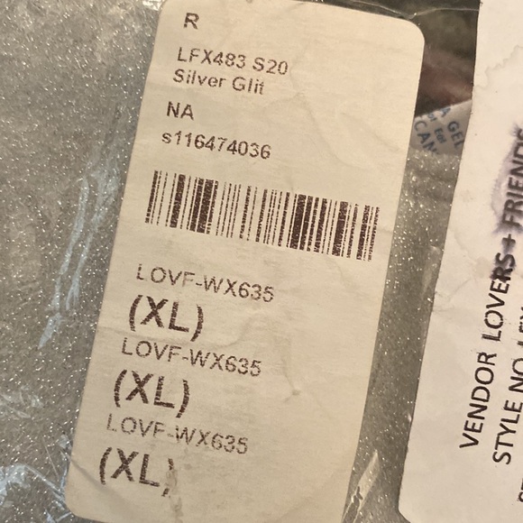 Lovers + Friends Flashing Lights Bikini Bottom in Silver Glitter XL - Picture 5 of 6